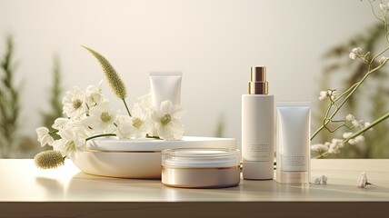 samples featuring transparent gel and white cream, emphasizing their pure and creamy textures.