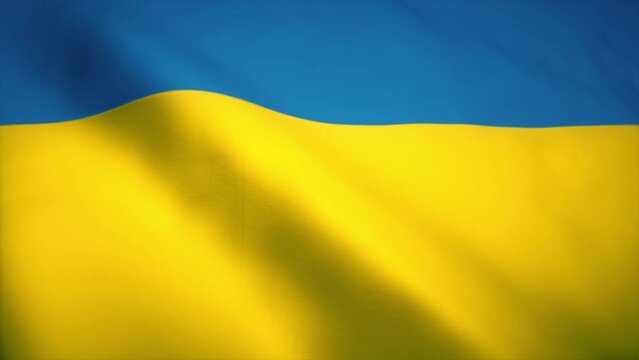 Flag of Ukraine waving in a loop mode 4K, MOV Prores 4444