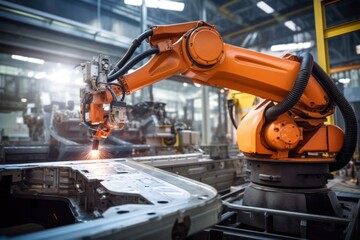 An automated robotic arm performing precise tasks on industrial equipment