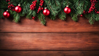 wonderful christmas magic with a wooden background