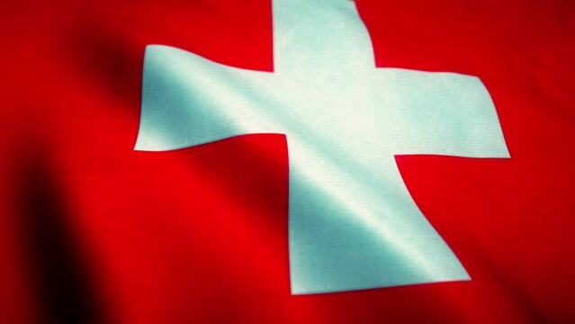 Swiss flag waving in a loop mode. Perfect footage for any background or led-wall. Apple ProRes 4444, 16-bit. 