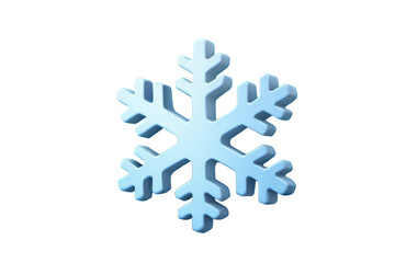 Fototapeta premium 3D Snowflake Magic Isometric Icon View