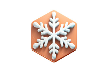 Isometric Snowfall 3D Snowflake Icon Perspective