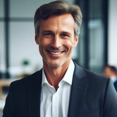 a businessman smiling. IA Generativa