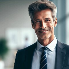 a businessman smiling. IA Generativa