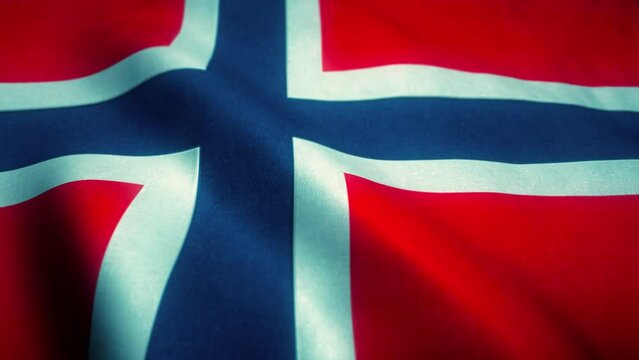 Flag of Norway waving in a loop mode. Perfect footage for any background or led-wall. Apple ProRes 4444, 16-bit. 