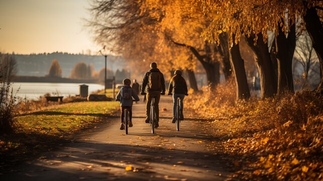 Family bike rides, walks along the paths, active recreation.