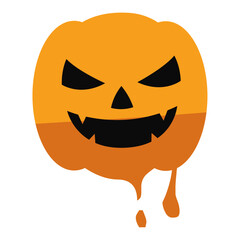 Isolated colored halloween pumpkin icon Vector