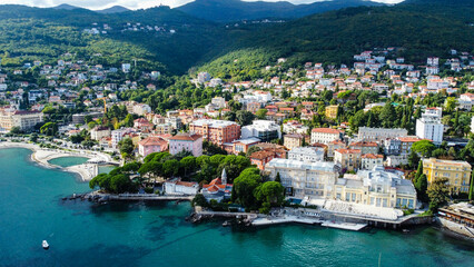 Opatija, resort, coast, sea, Croatia