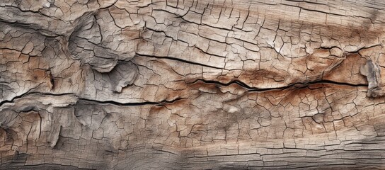 A tight shot revealing the natural patterns within the rough and textured tree bark