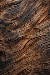 A detailed portrayal of the tree's textured and rough bark, underlining its innate patterns