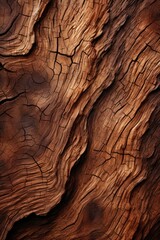 An up-close view of the textured and rugged tree bark, accentuating its inherent patterns