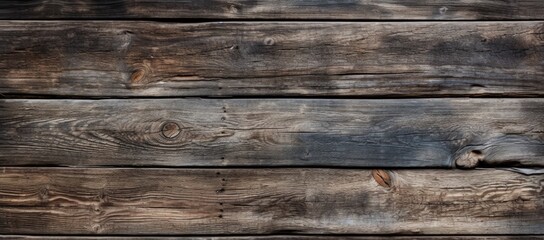 A barn wood plank with an antique, weathered look, featuring prominent knots and textured roughness