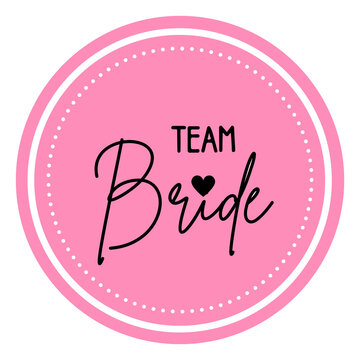 Team bride on pink background