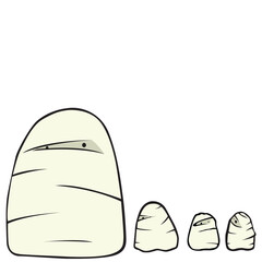 Cute Funny Halloween Mummy and Her Babies Cartoon for Kids Age Appropriate Kid Friendly Not Scary for Halloween Decorations 