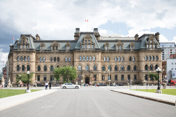 Fototapeta na wymiar Beautiful view of Parliament Hill in Downtown Ottawa in Ottawa Canada