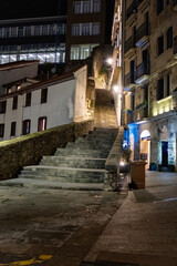 Fototapeta na wymiar Urban photo of stairs with lights