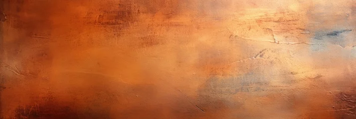 Foto op Plexiglas A backdrop showcasing the texture of copper metal © TETIANA