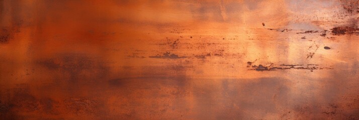 A background that emphasizes the warm and weathered texture of metallic copper - obrazy, fototapety, plakaty