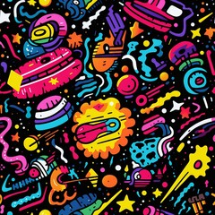 Obraz premium Interstellar Graffiti Pattern