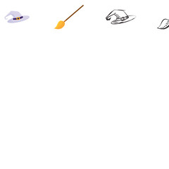 Isolated colored halloween witch hat icon Vector