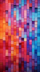A vibrant array of colorful squares on a background