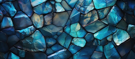 The backdrop exhibits a textured appearance mirroring the unique patterns found in labradorite