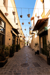 typical small street in the center of Rethymno