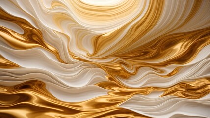 Abstract background of wavey design with golden and bright colors. AI Generated - obrazy, fototapety, plakaty