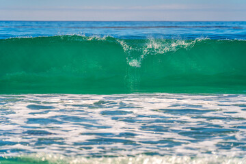 Turquoise waves in the Pacific Ocean, California