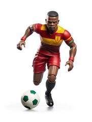 A soccer player plastic action figure