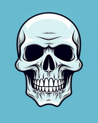 Cartoon skull icon 