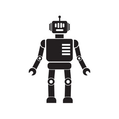 robot icon logo vector design template