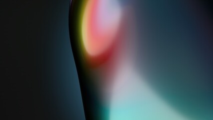 Luxury Rainbow Reflection of Chrome Reflection on Metal Plate Elegant Modern 3D Rendering Image Abstract Background