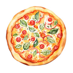 pizza isolated on white background