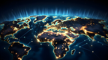 Global Connectivity, Illuminating the Planet at Night