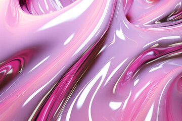 Background Liquid Metal. Fluid metal curve shape. Abstract waves. Wavy gradient holographic iridescent foil. Multicolored vivid wallpaper. - obrazy, fototapety, plakaty