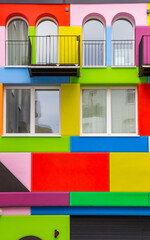 Colorful modern house in the center of Elberfeld Wuppertal, Germany