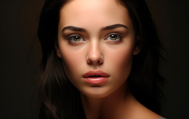 Fototapeta premium Anatomically perfect beautiful female face