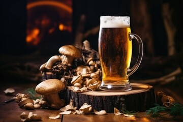 beer with mushrooms