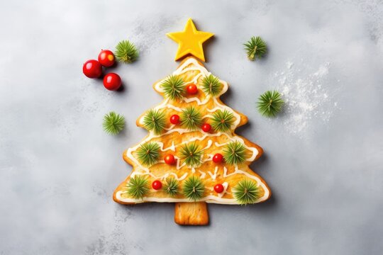 Funny edible Christmas tree, Christmas breakfast idea