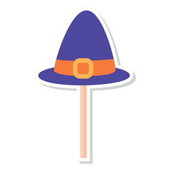 Isolated halloween lollipop candy icon Vector