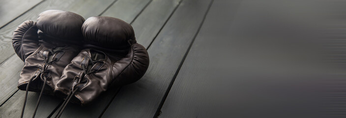 boxing gloves on table