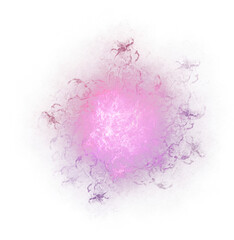 Purple Pink Circle Glitter Fog Cosmos