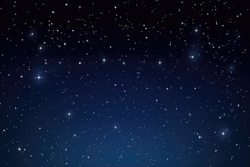 Naklejka na ściany i meble Beautiful starry night sky. Evening panorama in blue tones