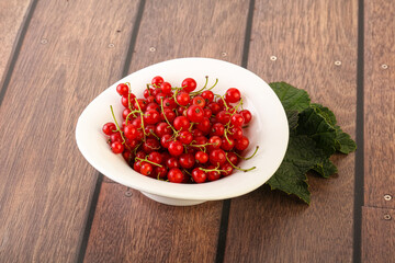 Ripe sweet organic red currant heap