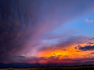 sunset in the sky