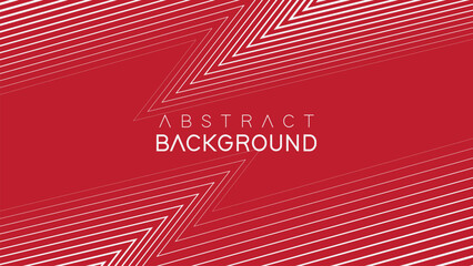 Premium background white line geometric shape isolated in red color. Minimal geometric. Modern futuristic graphic design element