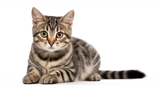 Cat pets animal isolated on white background. AI generated image