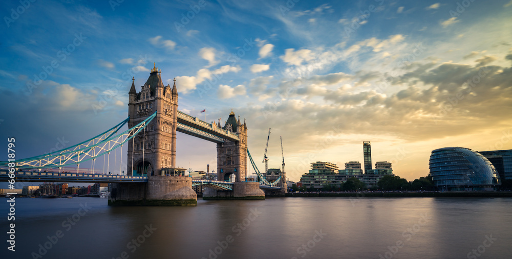 Canvas Prints tower bridge at sunset in london,. england